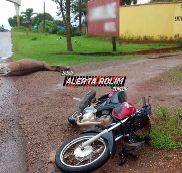 Rolim de Moura Motociclista sofre acidente a caminho do serviço ao