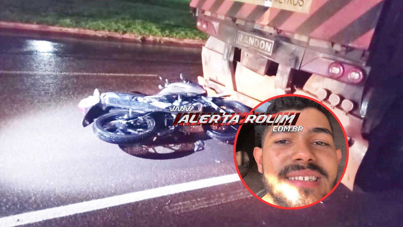 Urgente Jovem Mec Nico Morreu Ap S Bater Moto Em Traseira De Carreta