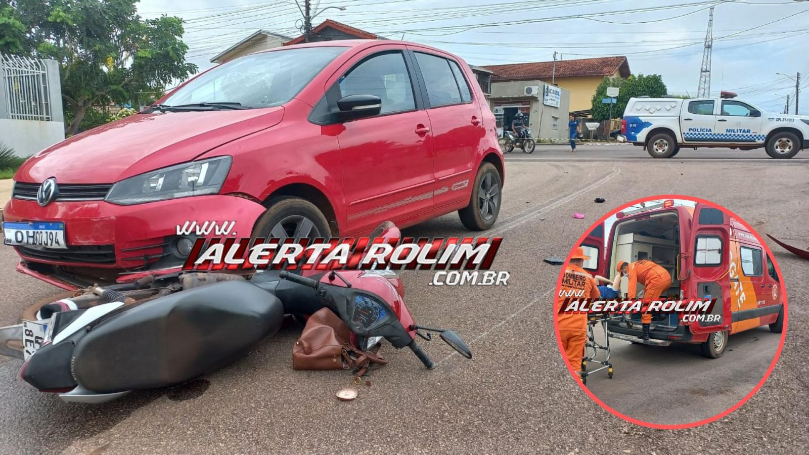 Mulher Fraturou A Perna Ao Ter Moto Atingida Por Carro Nesta Manh Em