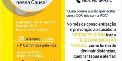 Campanha Setembro amarelo de prevenção ao suicídio; Sistem Telecom 