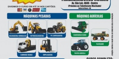 Promoção imperdível em cursos de máquinas pesadas e máquinas agrícolas em Rolim de Moura