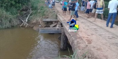  Motocicleta cai de ponte na Linha-205, entre Ji-Paraná e Rondominas, e criança desaparece nas águas