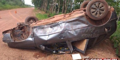 Motorista que capotou carro na linha 180 em Rolim de Moura, não resistiu e morreu após vários dias internado em Cacoal 