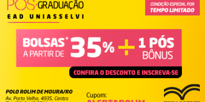 Comece sua Pós-Graduação na UNIASSELVI com cupom ALERTAROLIM e ganhe bolsa de 35% de desconto + 1 Pós bônus gratuita