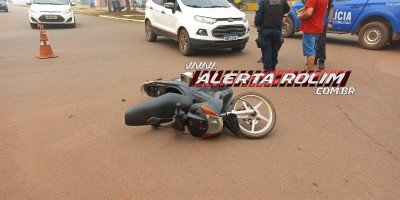 Motociclista foi atingido por carro nesta manhã de sábado, em Rolim de Moura