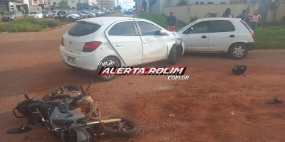 Acidente de trânsito envolvendo dois carros e uma moto foi registrado no penúltimo dia do ano, em Rolim de Moura